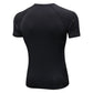 Running Tops for Men Short Sleeve Sports T-Shirts Male Fitness Athletic Base Layers Compression Top Quick Dry Clothing for Gym LANBAOSI