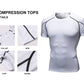 Running Tops for Men Short Sleeve Sports T-Shirts Male Fitness Athletic Base Layers Compression Top Quick Dry Clothing for Gym LANBAOSI