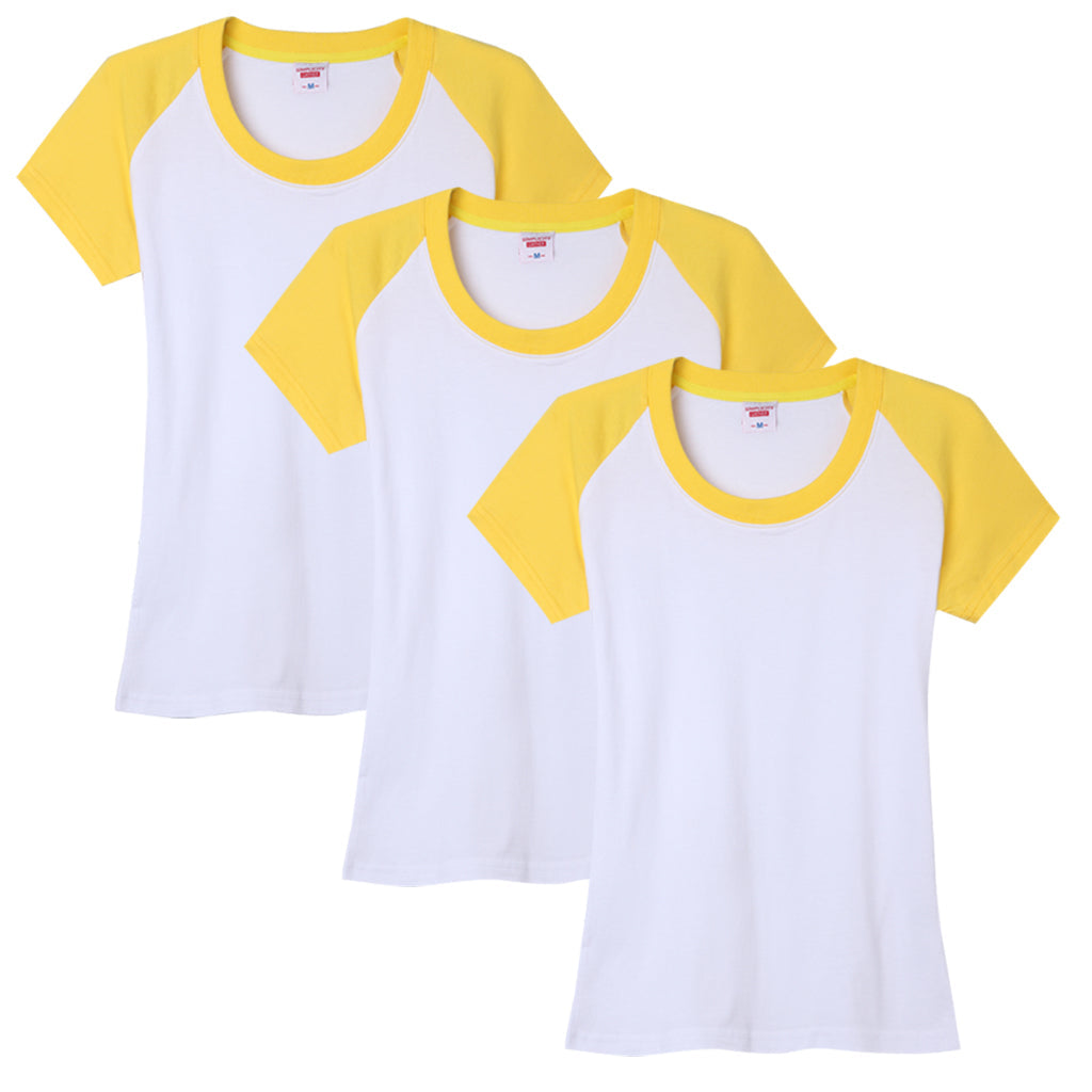 Women Colorblock Short Sleeve T Shirt Summer Crew Neck Casual Top LANBAOSI