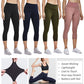 Women High Waist Cropped Yoga Pants 2 Packs Workout Capris Running Leggings LANBAOSI