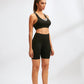Women High Waist Yoga Shorts with Pockets Non See-through Gym Leggings LANBAOSI