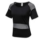 Women Running Mesh Shirt Short Sleeve Athletic Top Workout Sweatshirt LANBAOSI