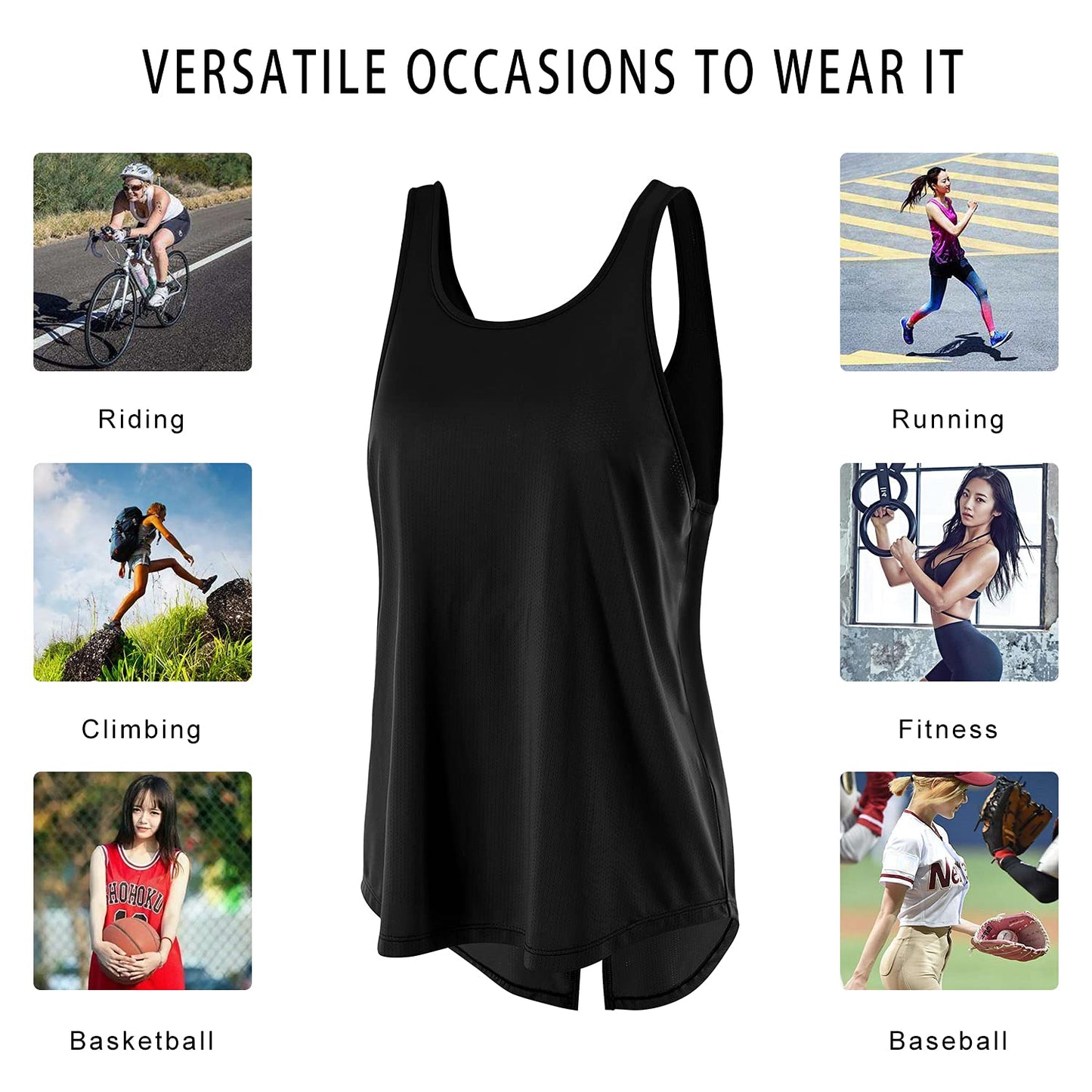 Women Workout Tops Sleeveless Yoga Tank Tops Female Running Gym Crop Tops LANBAOSI