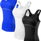 Women's 3 Pack Sliming Compression Vest Dry Sleeveless Yoga Tank Top LANBAOSI