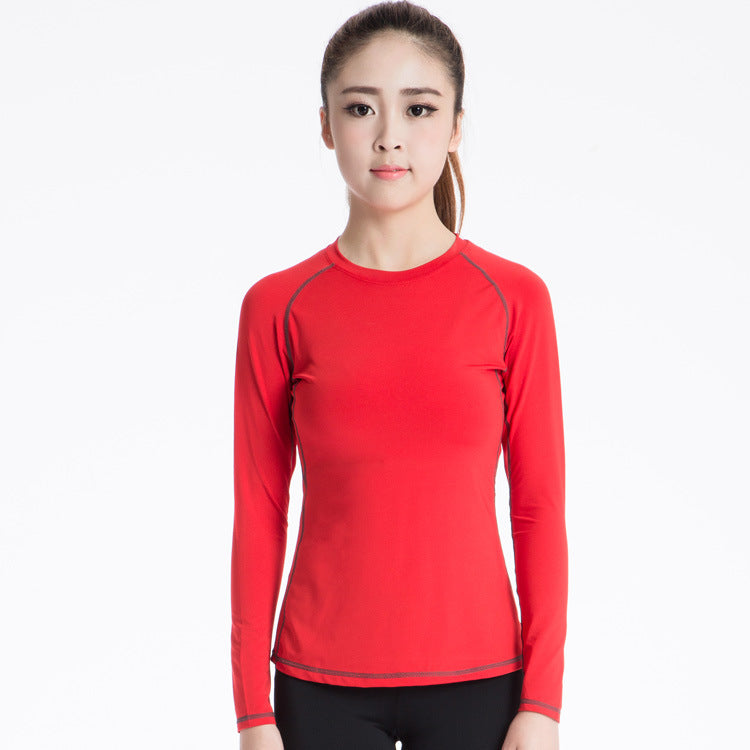Women's Athletic Compression Shirt Long Sleeve Basic T Shirt Tee LANBAOSI