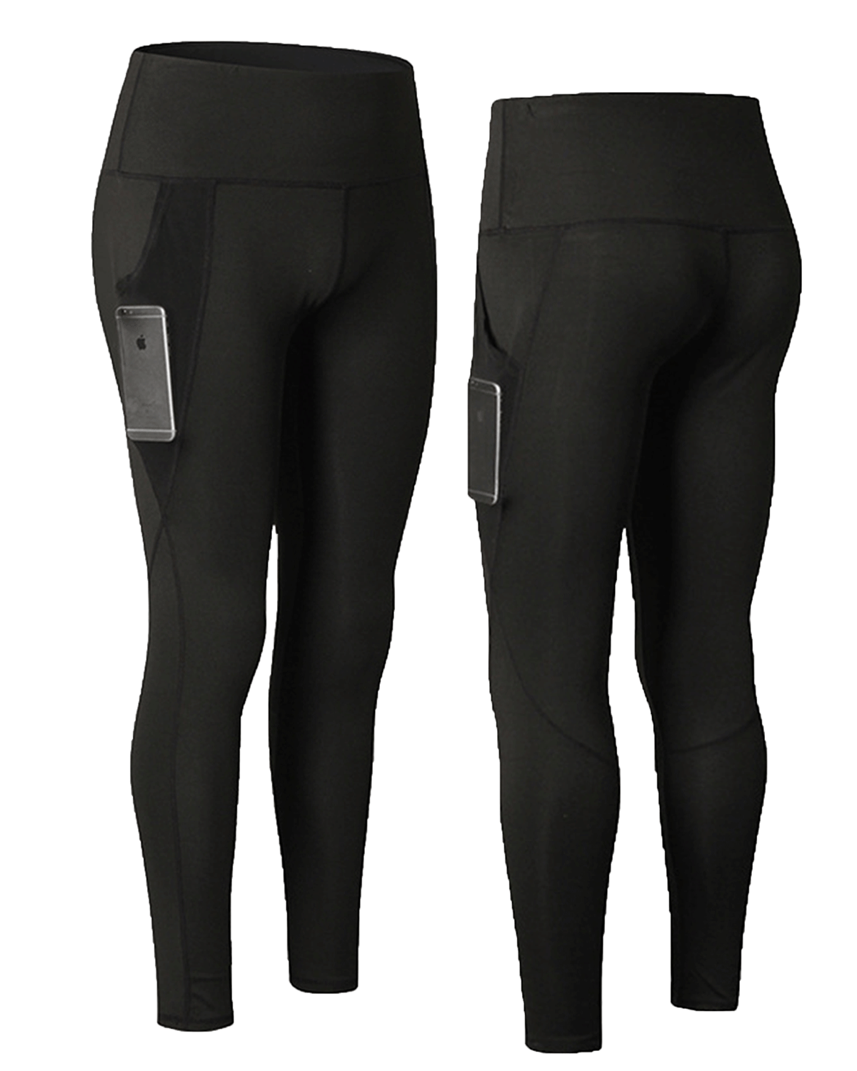 Women's High Waist Running Workout 4 Way Stretch Leggings with Pocket LANBAOSI