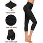 Women's High Waisted Capri Leggings Stretch Tummy Control Yoga Pants LANBAOSI