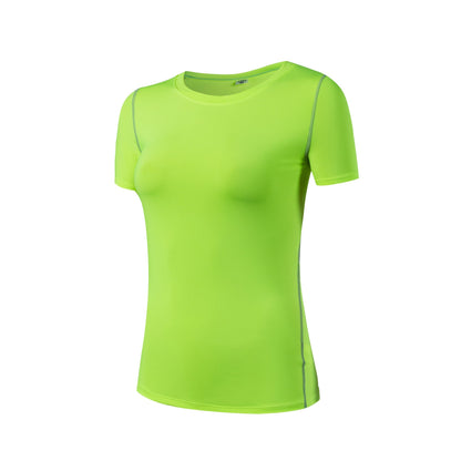 Womens Compression Workout Shirt Athletic T-Shirts Yoga Running Top LANBAOSI