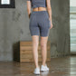 Womens High Waist Workout Yoga Shorts Athletic Leggings Tummy Control Side Pocket for Mobile Phone LANBAOSI