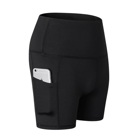 Womens Yoga Shorts High Waist Compression 3 Inch Inseam Leggings Baselayer Running Sports Athletic Pants with Pockets LANBAOSI