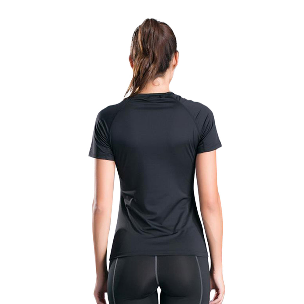 Womens Yoga Tops Short Sleeve Shirt Cool Dry Workout Running T-shirt LANBAOSI