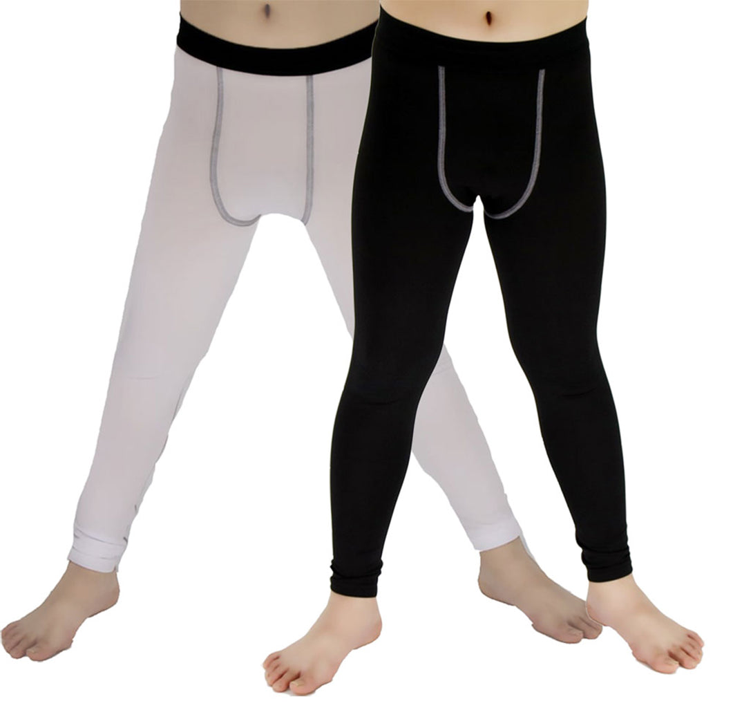 Kids Boy Compression Base Layer Thermal Sport Skins Under Gear Long Pant  Legging