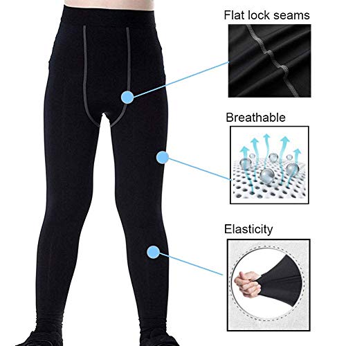Thermal Underwear Kids Tights Leggings Base Layer Compression