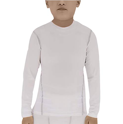 LANBAOSI Youth Boys Compression Shirt Long Sleeve Football Baseball  Undershirt Unisex Quick Dry Sports Baselayer Size 10 