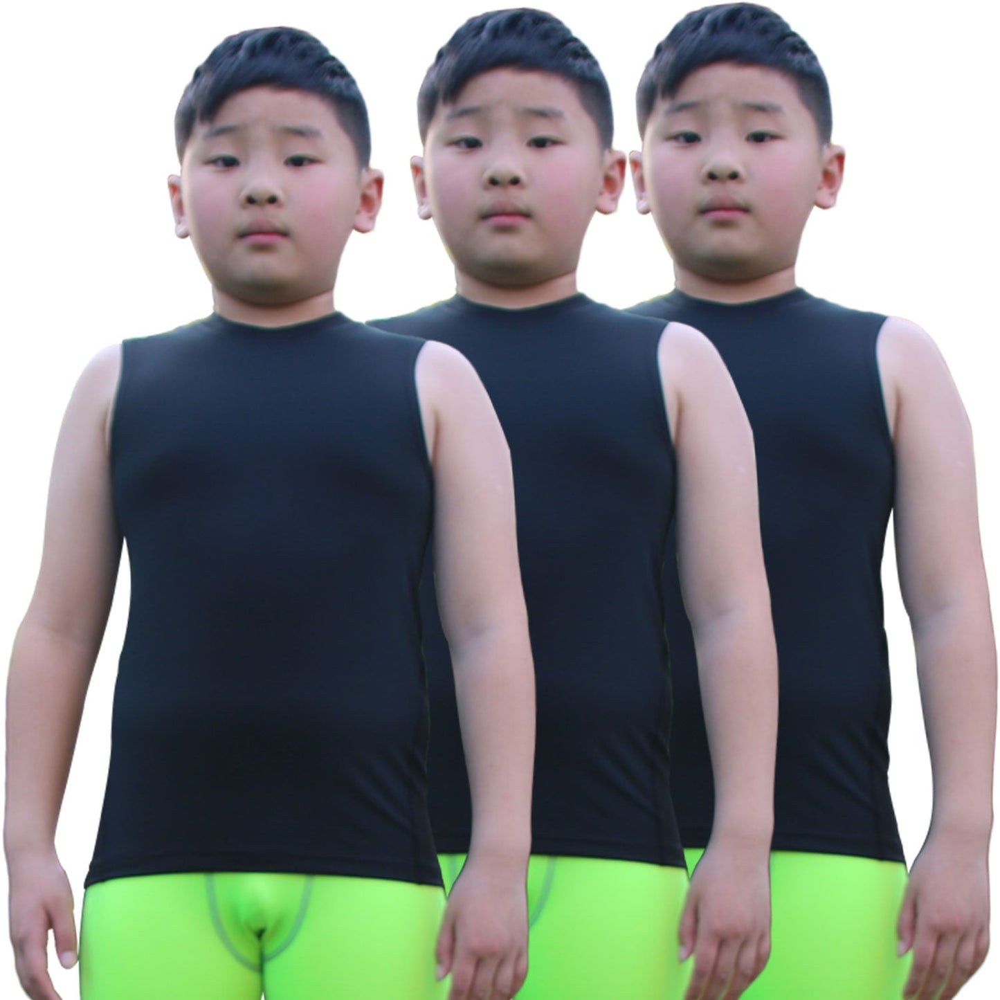 Youth Boys Compression Vest Sleeveless Undershirt Under Tank Top Shirt LANBAOSI