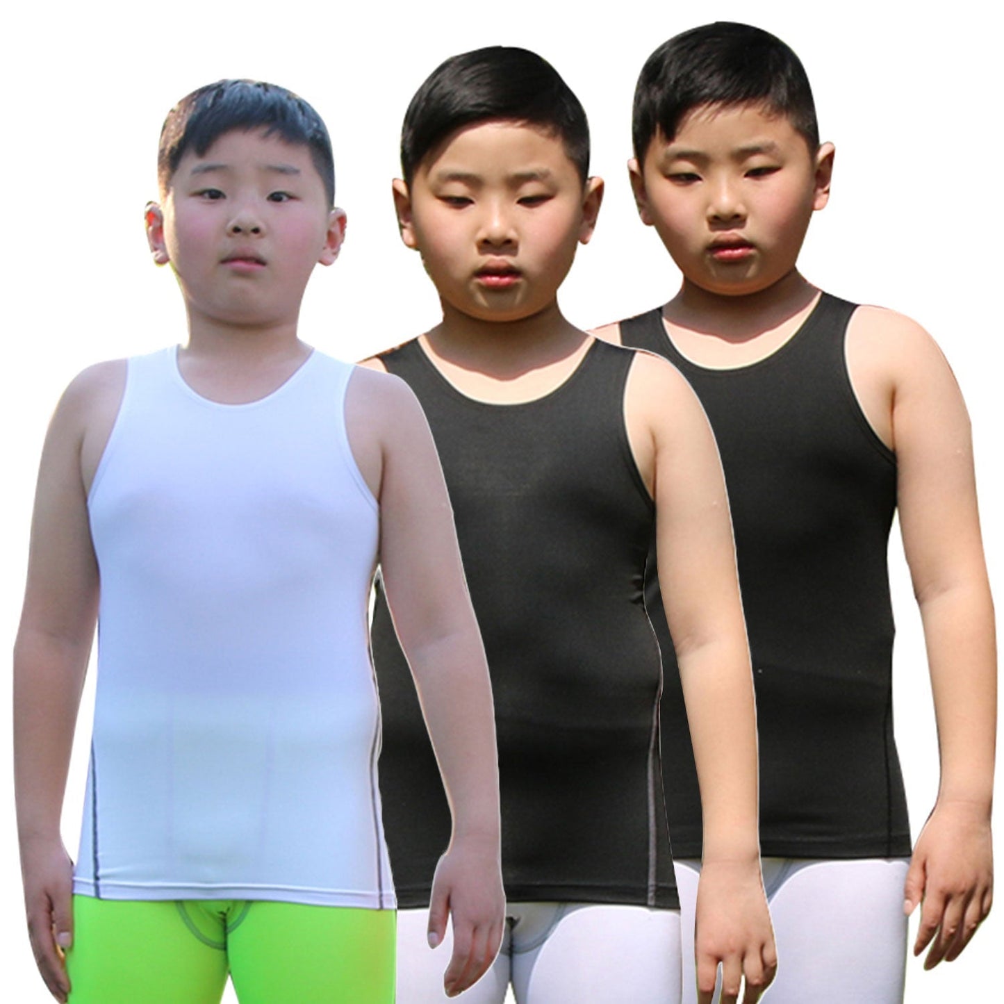 Youth Boys Compression Vest Sleeveless Undershirt Under Tank Top Shirt LANBAOSI