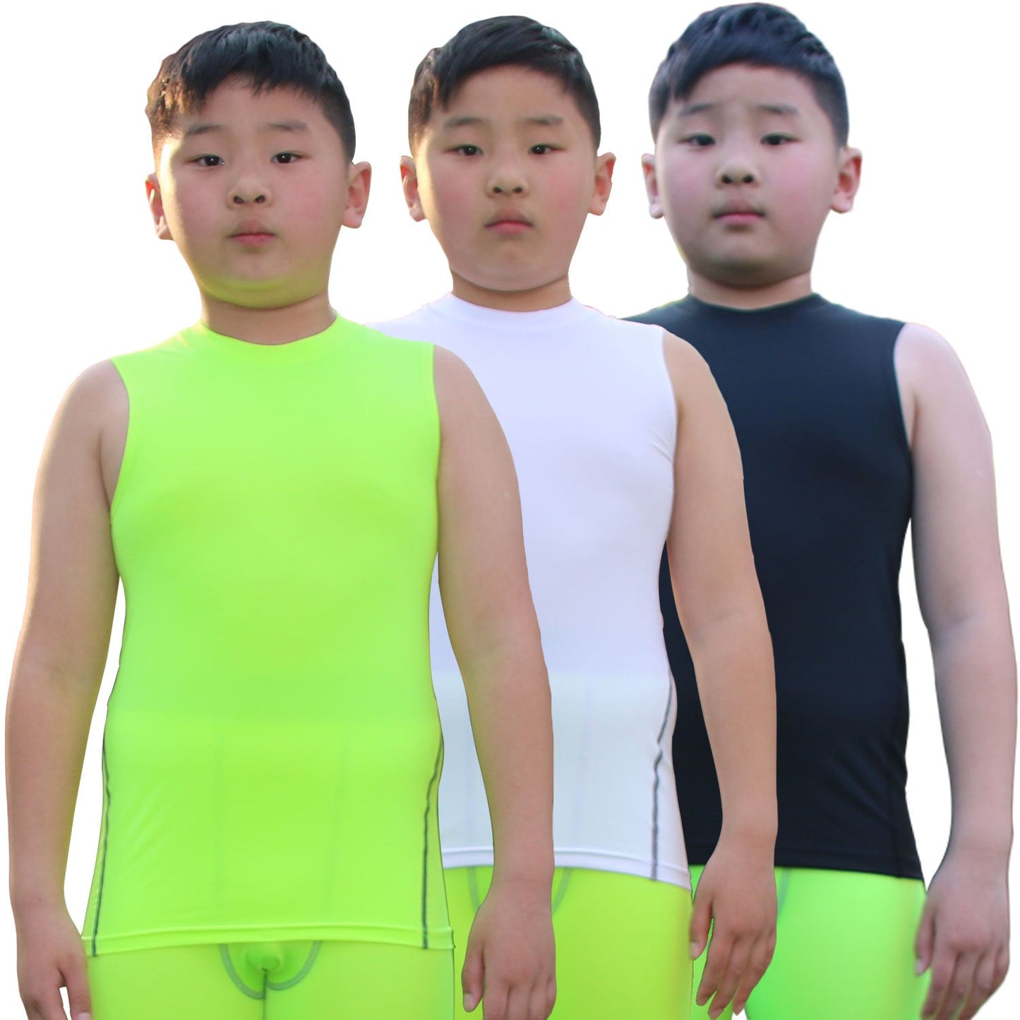 Youth Boys Compression Vest Sleeveless Undershirt Under Tank Top Shirt LANBAOSI