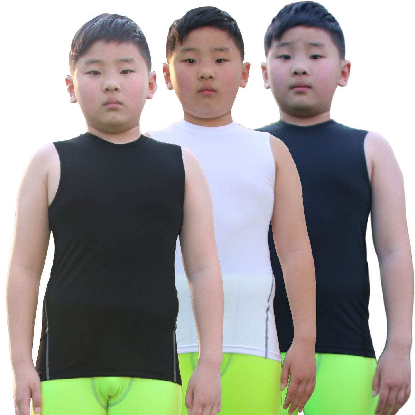 Youth Boys Compression Vest Sleeveless Undershirt Under Tank Top Shirt LANBAOSI