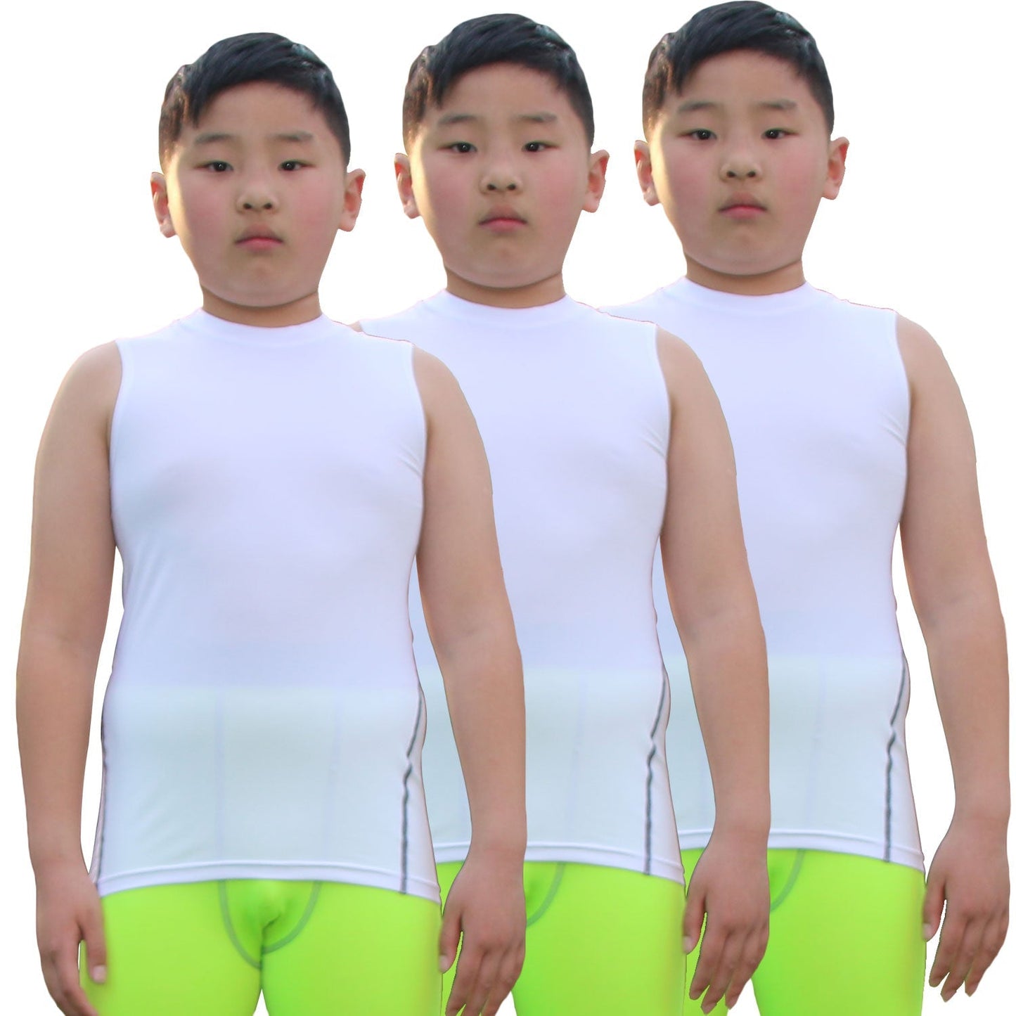 Youth Boys Compression Vest Sleeveless Undershirt Under Tank Top Shirt LANBAOSI