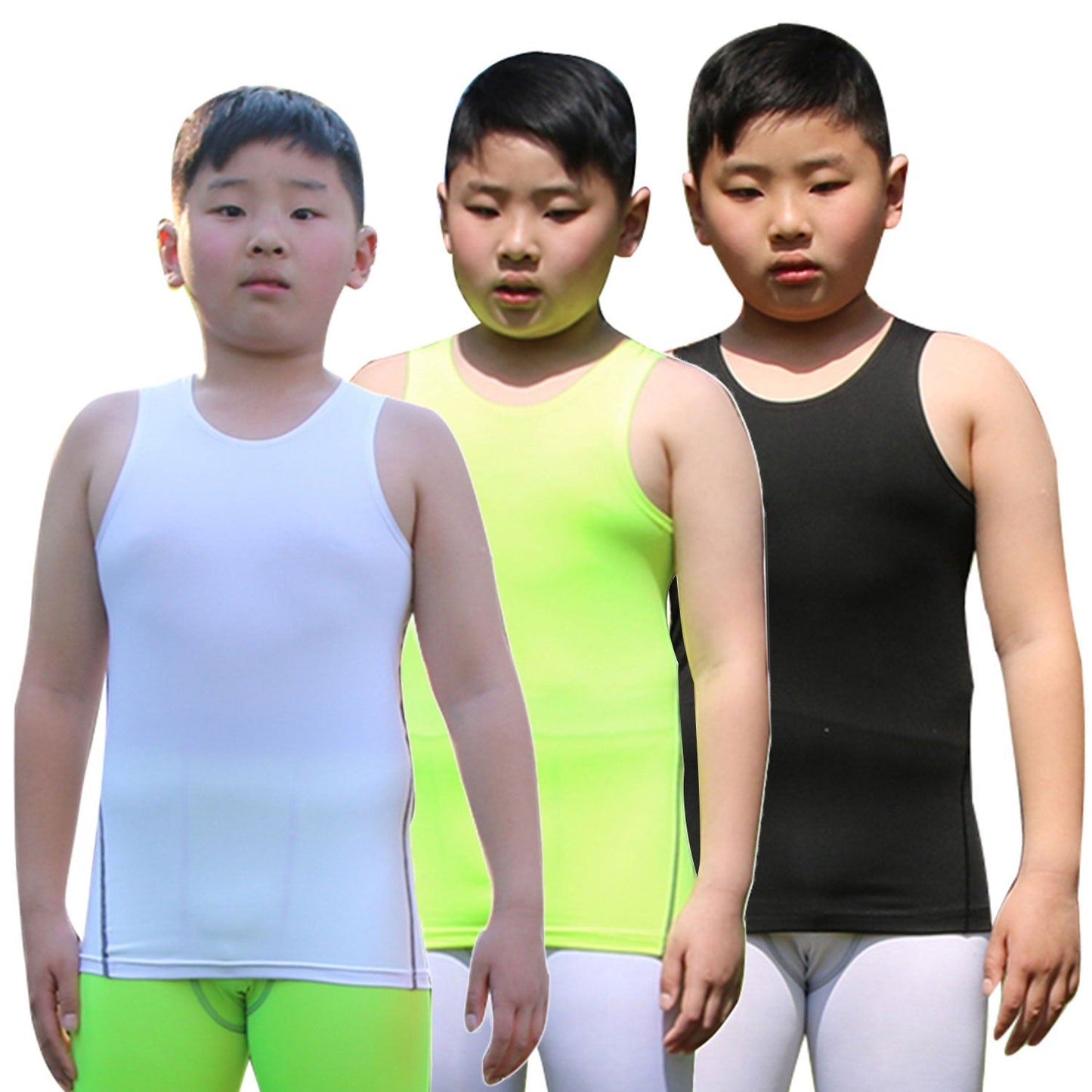 Youth Boys Compression Vest Sleeveless Undershirt Under Tank Top Shirt LANBAOSI