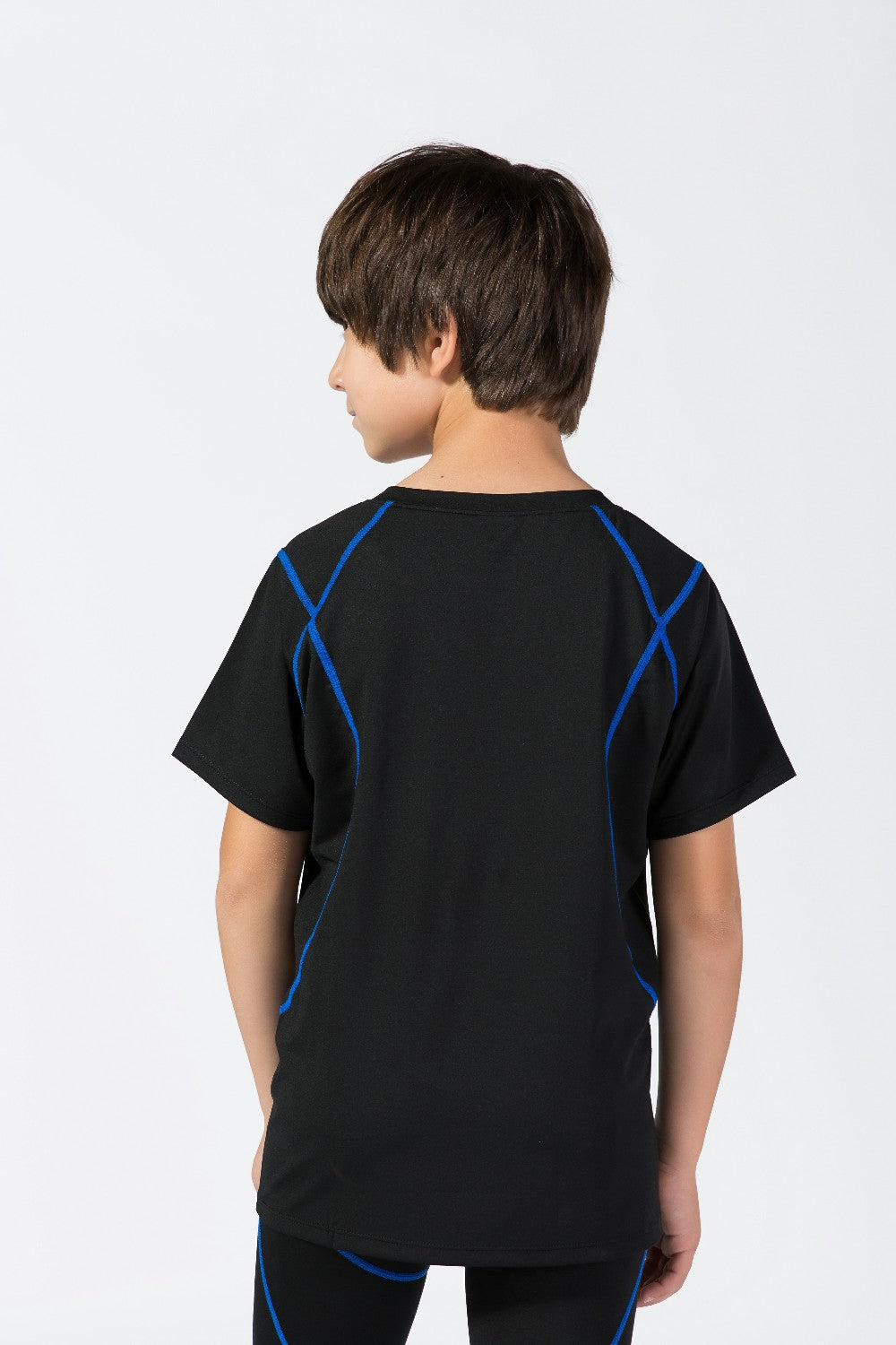 Youth Boys Sports Active Workout Short Sleeve Tech T-Shirts Performance Crew Neck Top LANBAOSI