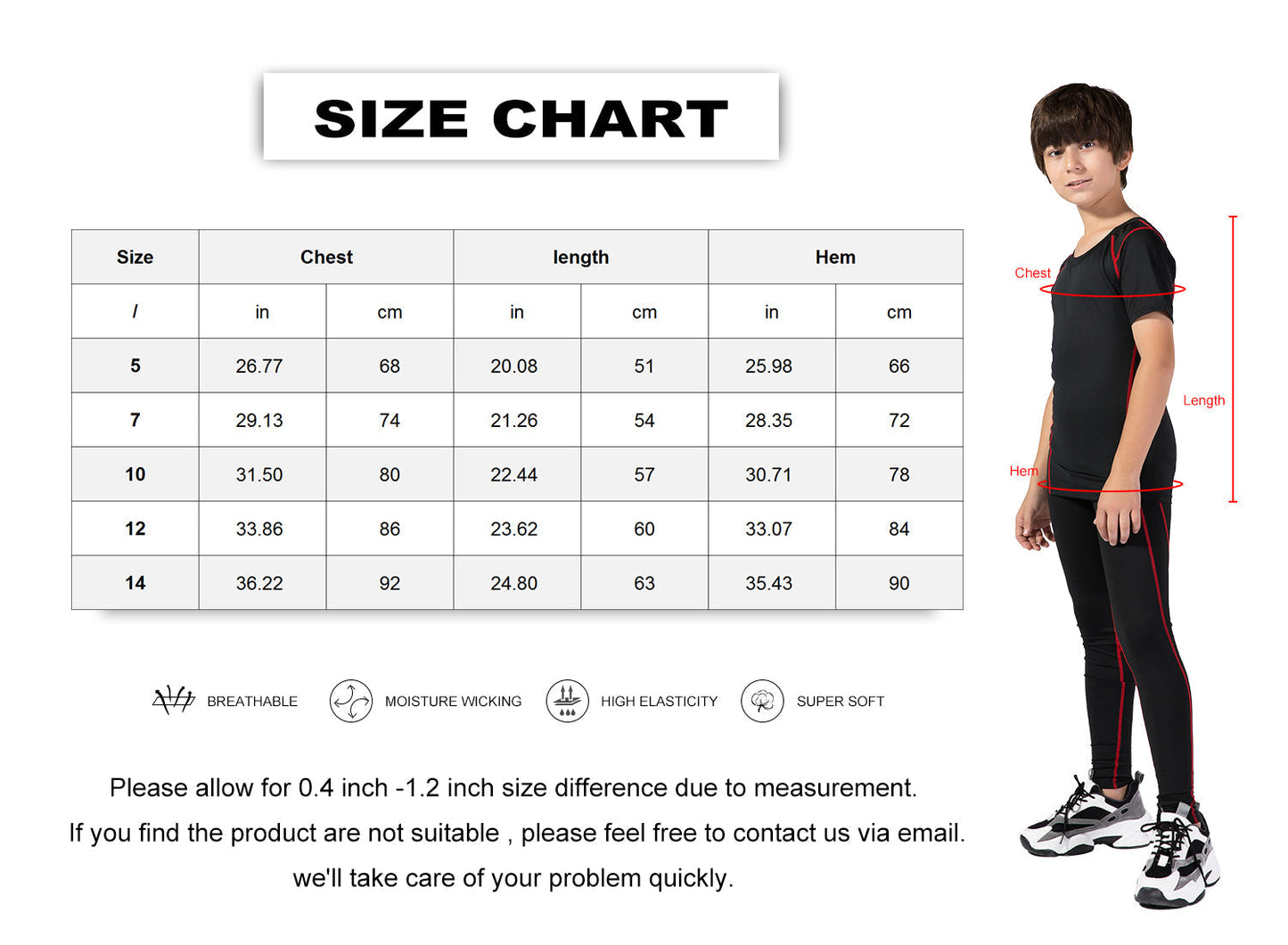 Youth Boys Sports Active Workout Short Sleeve Tech T-Shirts Performance Crew Neck Top LANBAOSI