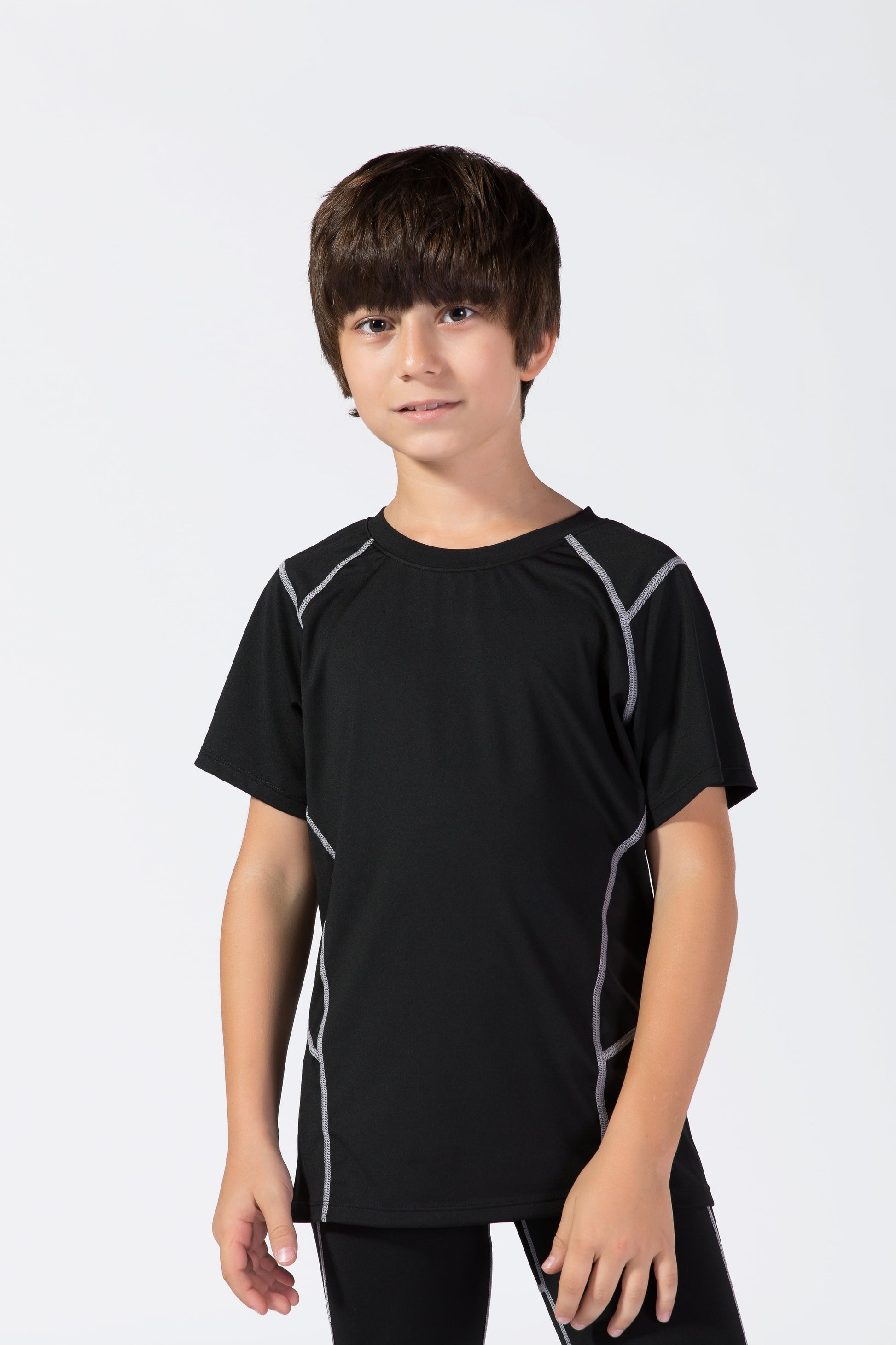 LANBAOSI Kids Running T-shirt Compression Quick Dry Breathable