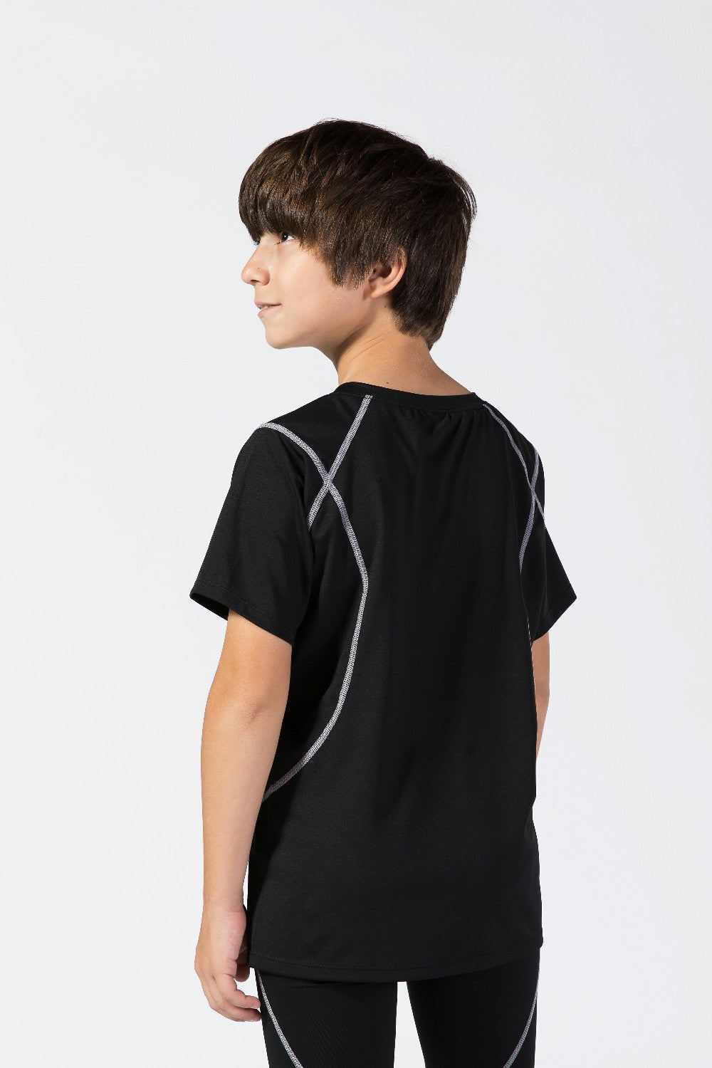 Youth Boys Sports Active Workout Short Sleeve Tech T-Shirts Performance Crew Neck Top LANBAOSI